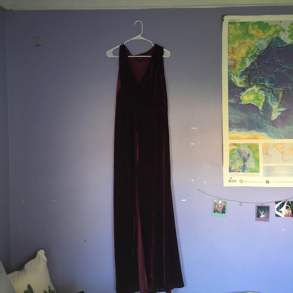 Maxi Burgundy Prom or Formal Dress - Picture 5 of 6